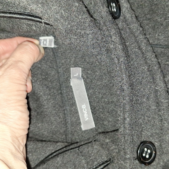 Vince Mens Duffel Toggle Coat Size Large Alpaca Wool Designer Luxury - Picture 5 of 16